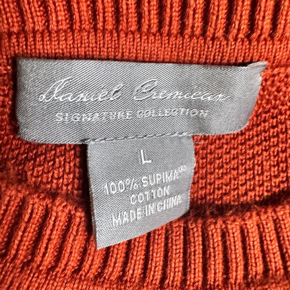 Eddie Bauer Signature Crewneck Sweater Men’s L Rustic Orange 100% Supima Cotton - Picture 4 of 5